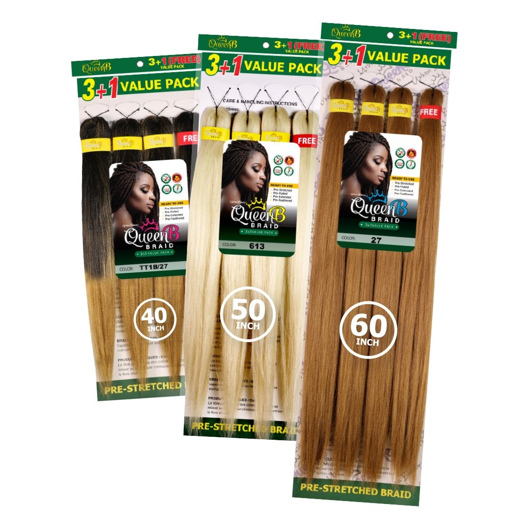 Queen B Pre-Stretched Value Pack Queen B Pre-Stretched Value Pack